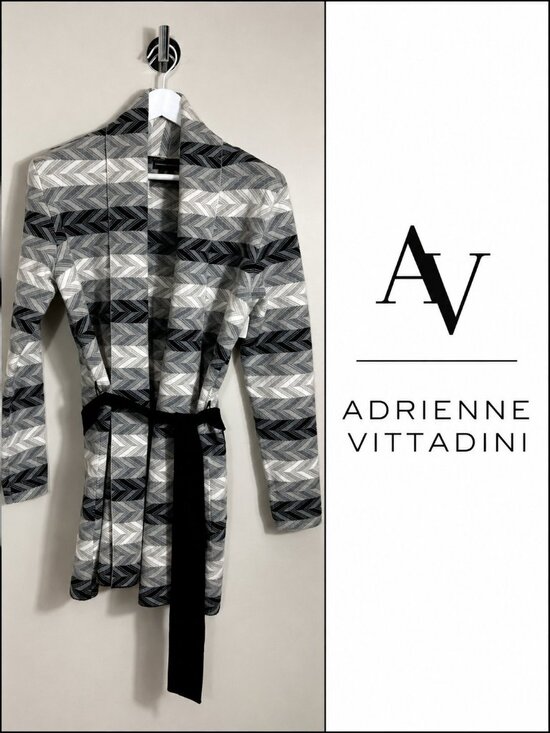 Adrienne Vittadini Sweaters - NWOT  Adrienne Vittadini Women’s Belted Cardigan Sweater Coat Large Grey Black G
